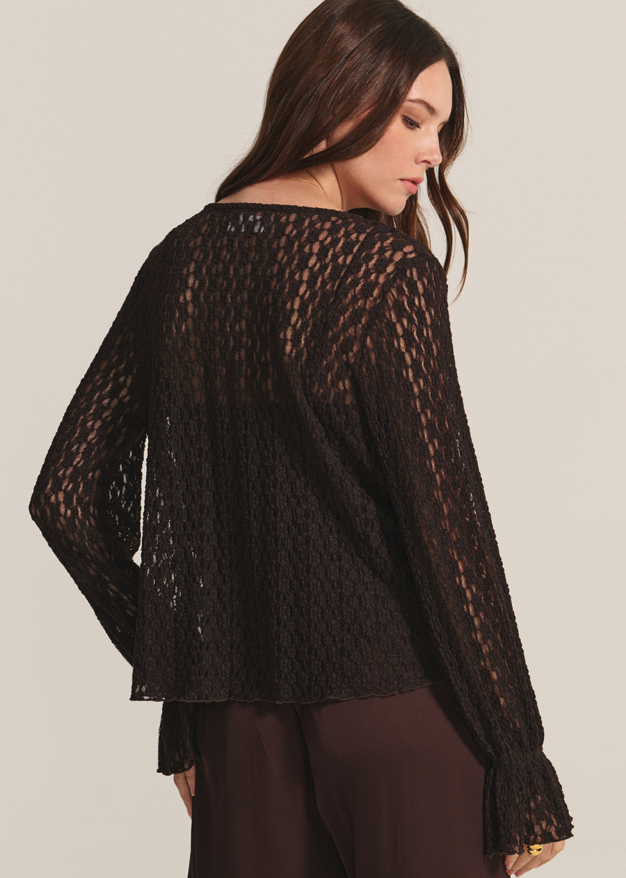 Velvet Natalie Stretch Lace Top