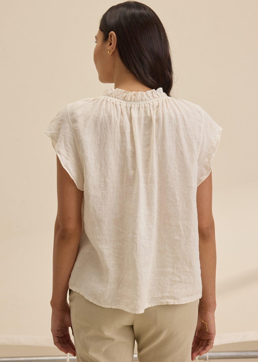 Velvet Semira Woven Linen Top