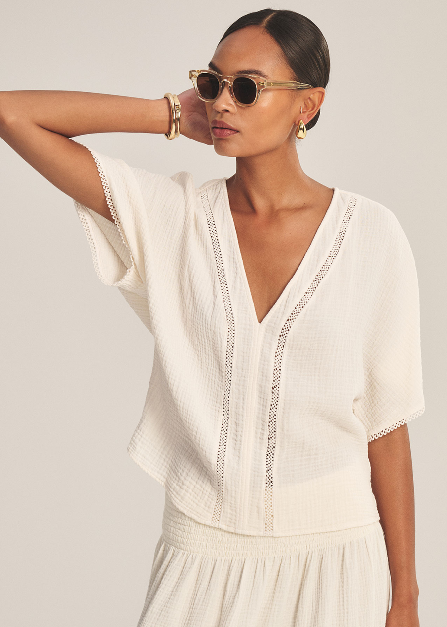 Velvet Verna Cotton Gauze Top
