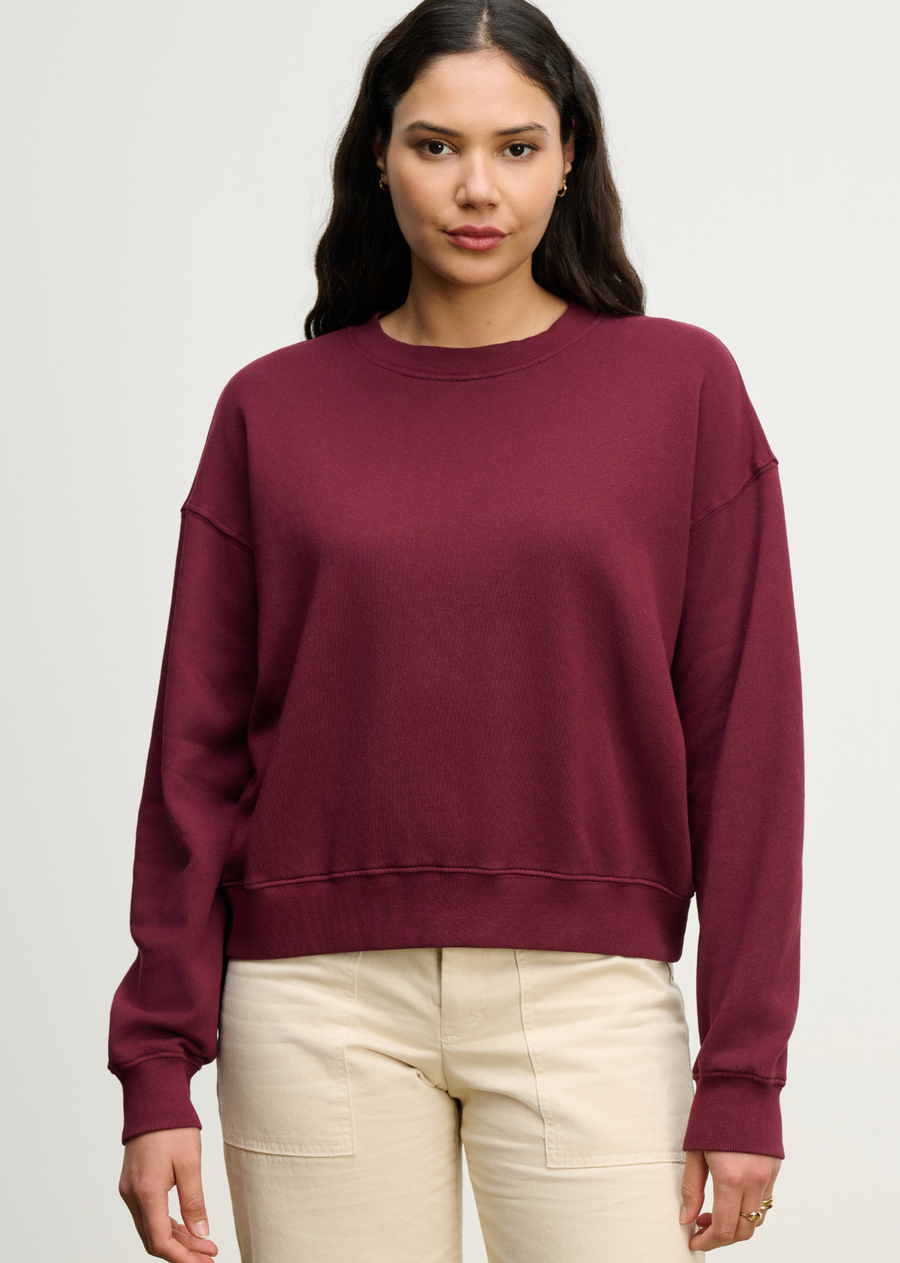 Velvet Ynez Crewneck Sweater - Cherrywood