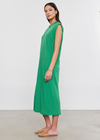 Velvet Lane Cotton Slub Dress. A long silhouette, designed on a gentle A-line, and featuring slash pockets and a detachable tie belt. Put it on in the morning and wear it well into the evening. Simply versatile.