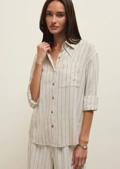 Z Supply Alfie Striped Button Up Top - Denise Boutique
