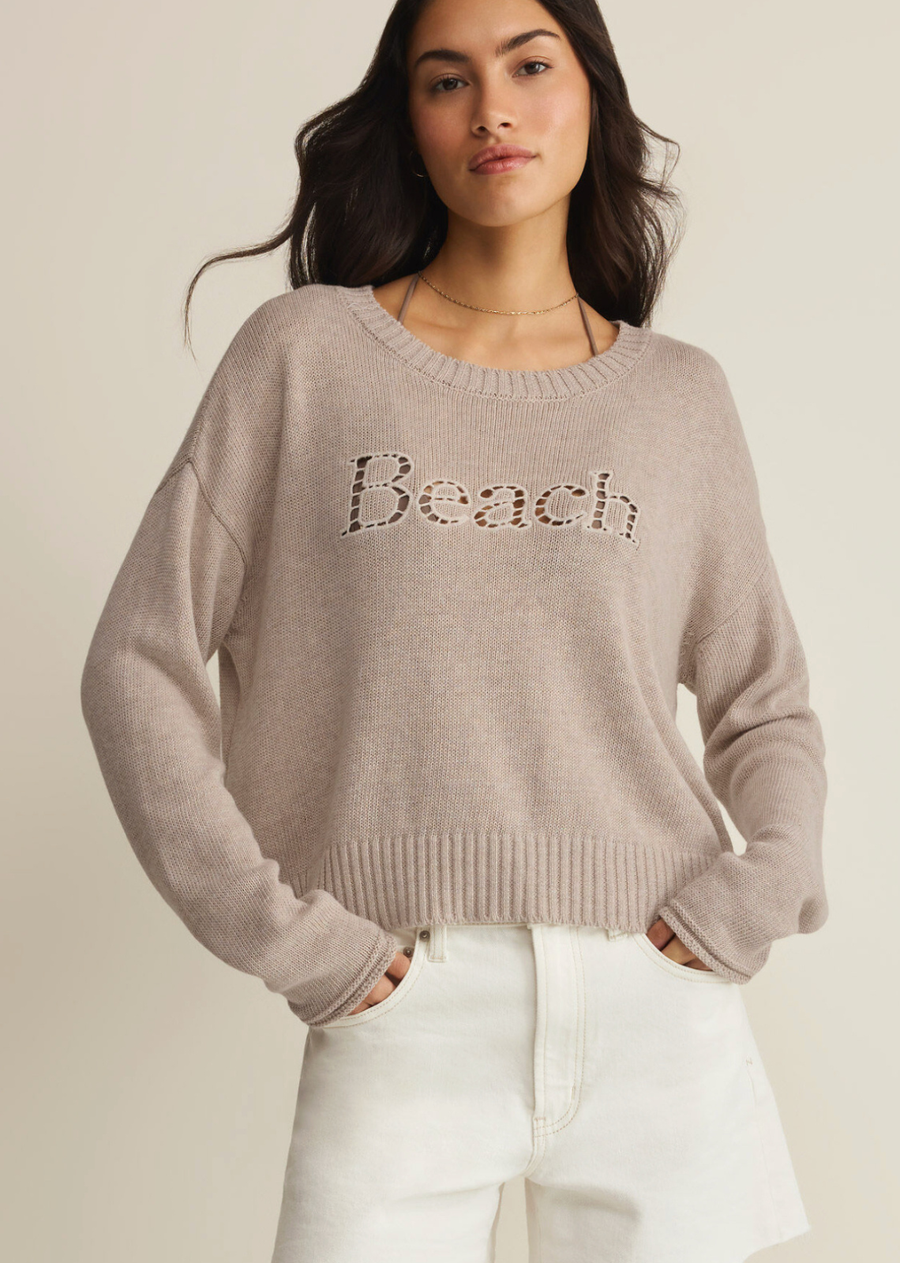 Z Supply Beach Embroidered Sweater