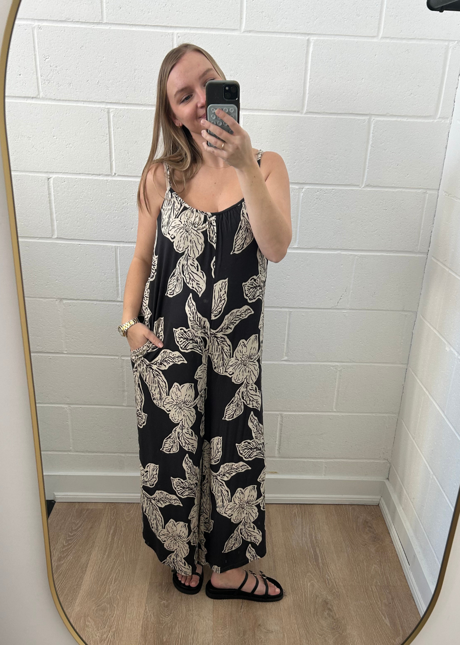 Z Supply Flared Asha Floral Jumpsuit