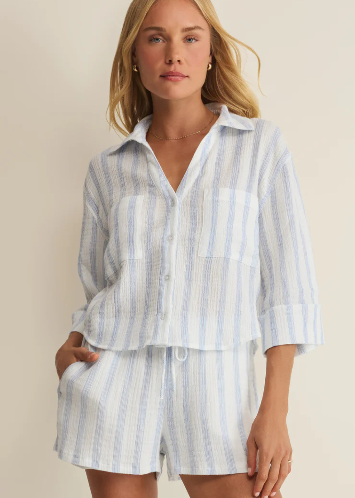 Z Supply Helena Striped Shirt