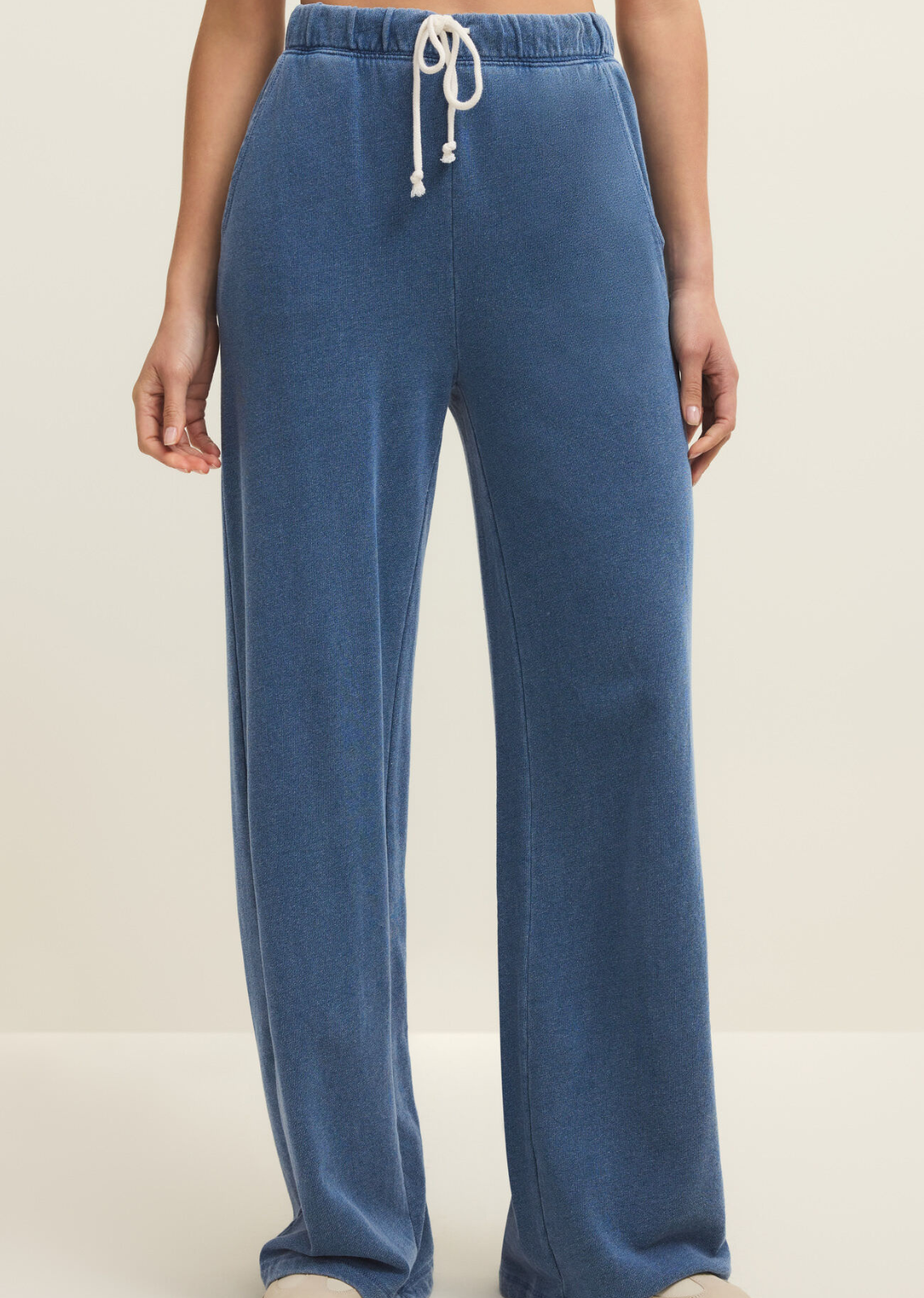 Z Supply Hunter Knit Denim Pant - Calypso Blue Indigo