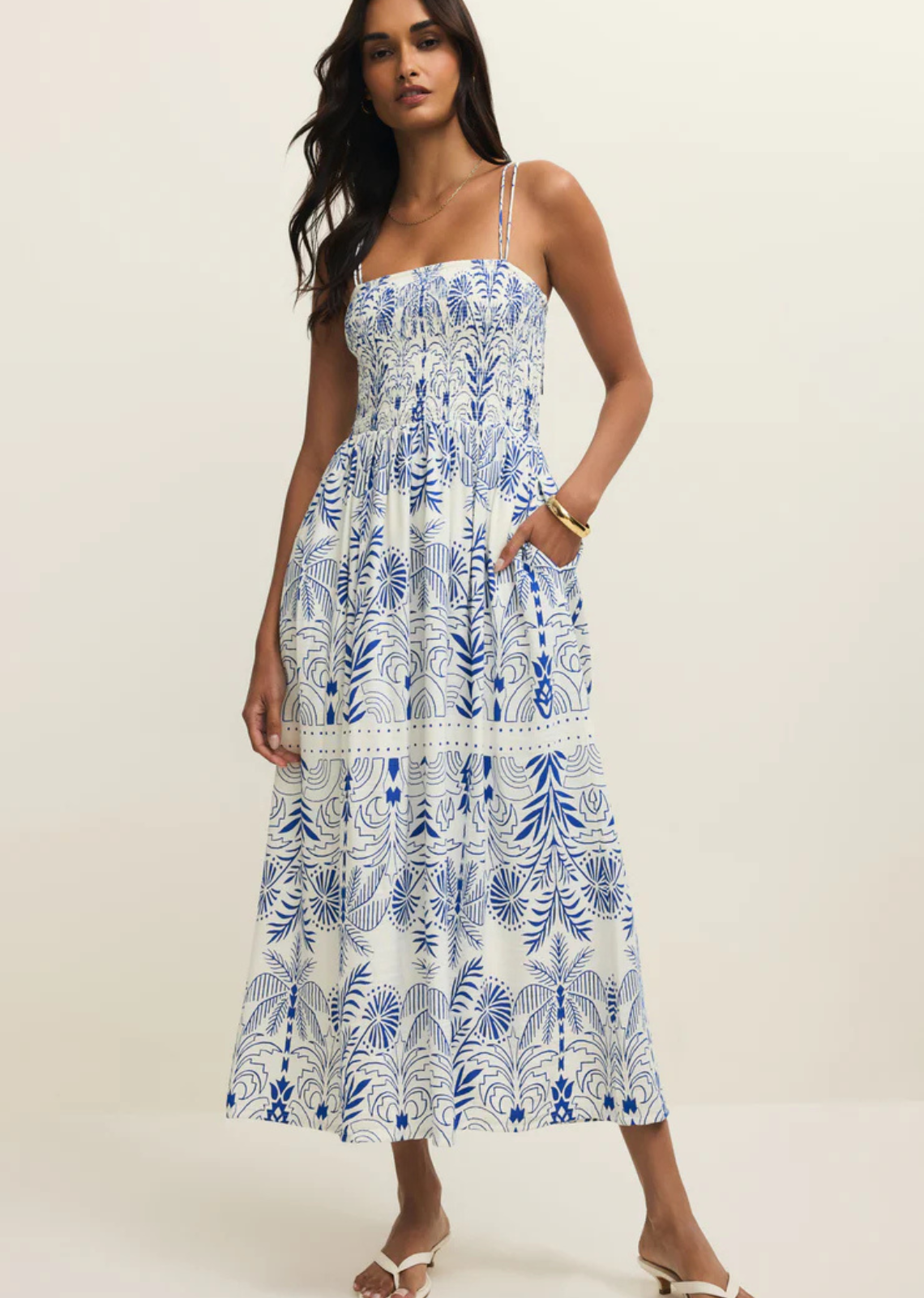 Z Supply Nadine Palm Maxi Dress