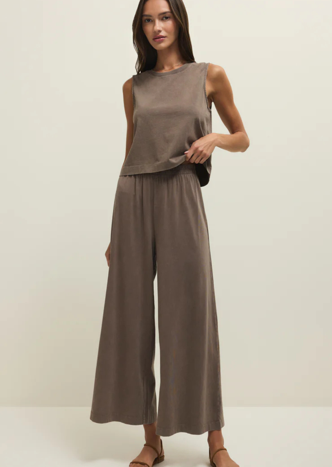Z Supply Sloane Jersey Muscle Tank - Perfectly Taupe