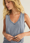 Z Supply Sloane V-Neck Denim Top