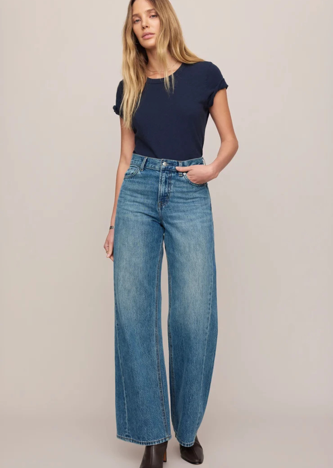 Z-Supply The Head Turner High-Rise Wide Denim - Hush