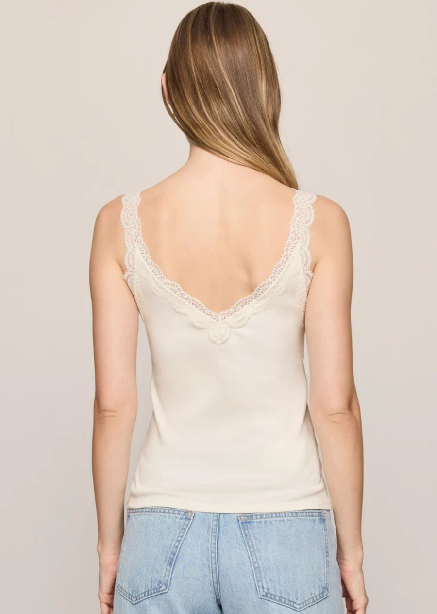 Z Supply Eve Lace Tank - Sandstone