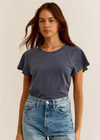 Z Supply Abby Flutter Tee. The Abby Flutter Tee combines all the silky softness of our other hacci styles with a flattering neckline and fun flutter sleeve that will take your casual look up a notch.