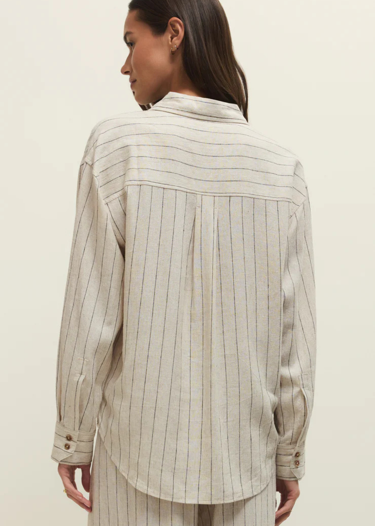 Z Supply Alfie Striped Button Up Top - Denise Boutique
