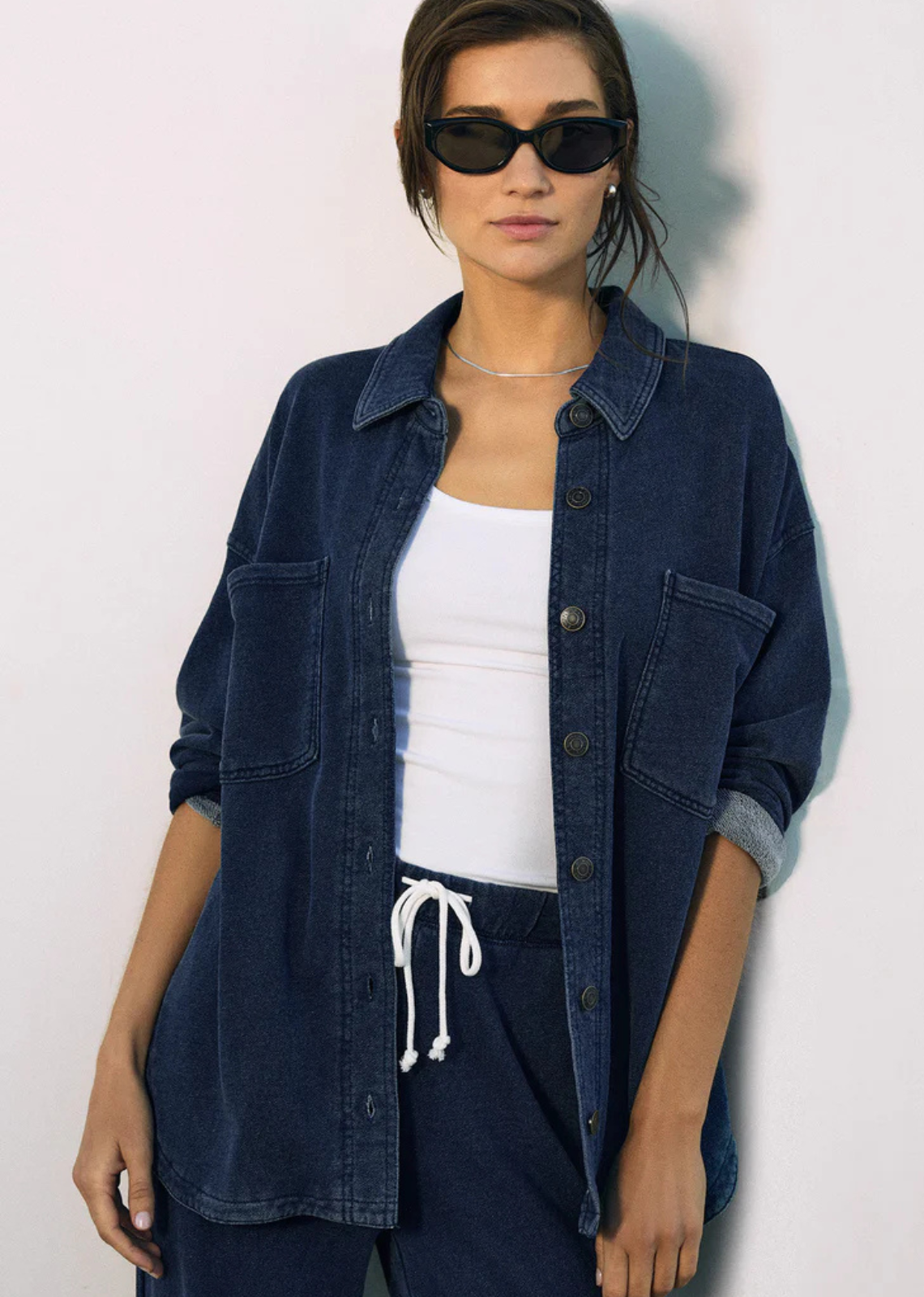 Z Supply All Day Knit Denim Jacket - Indigo