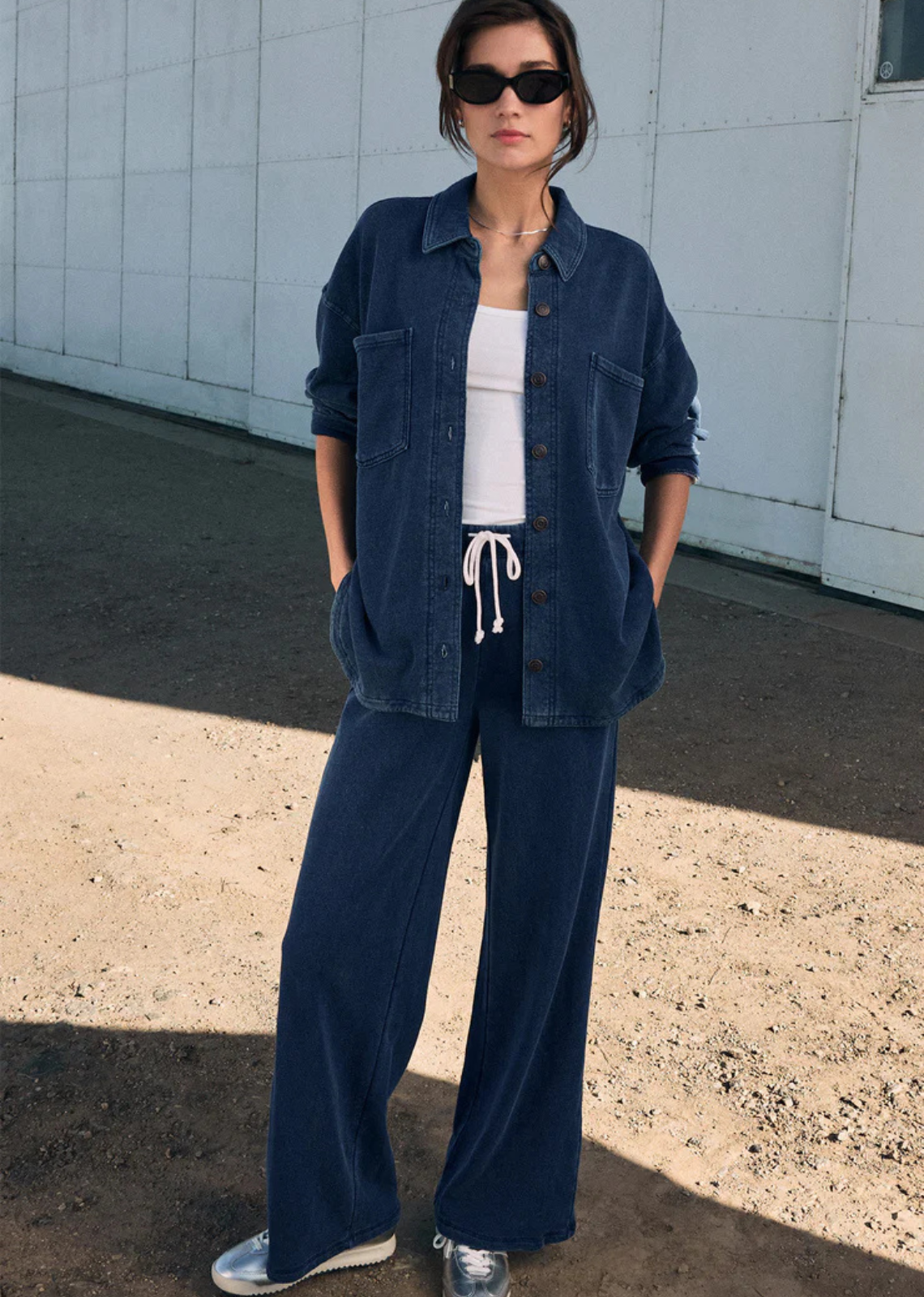 Z Supply All Day Knit Denim Jacket - Indigo