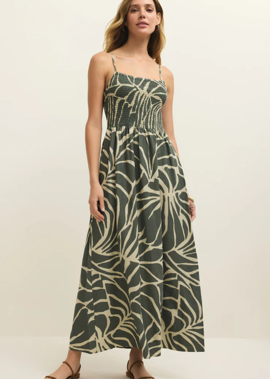 Z Supply Bayside Tova Palm Midi Dress