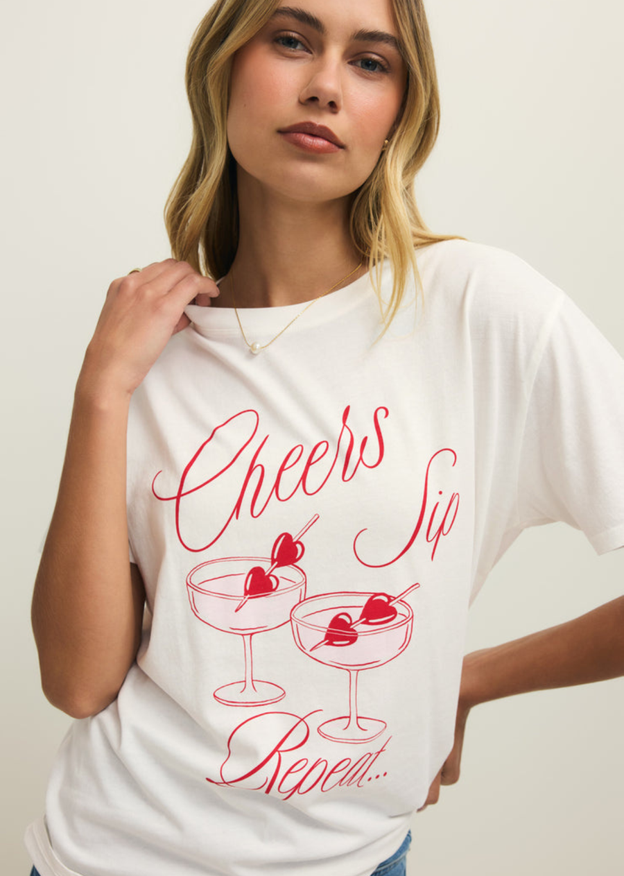 Z Supply Cheers Boyfriend Tee