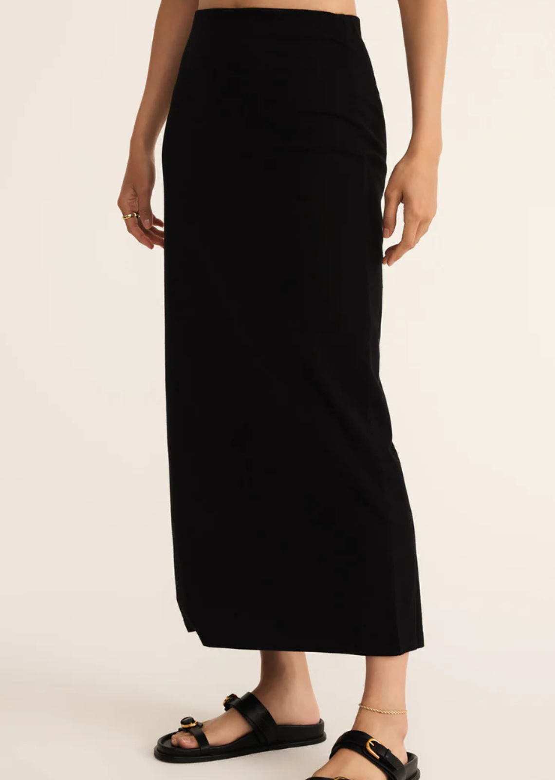 Z Supply Gail Midi Skirt - True Black