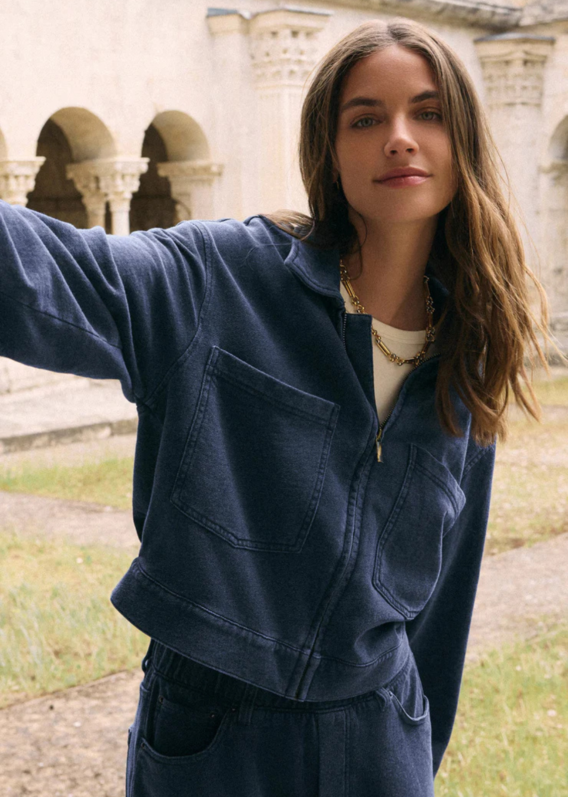 Z Supply Heritage Knit Denim Jacket