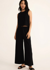 Z Supply Scout Jersey Crop Flare Pant - True Black