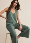 Z Supply Scout Jersey Cropped Pant - Hunter Green