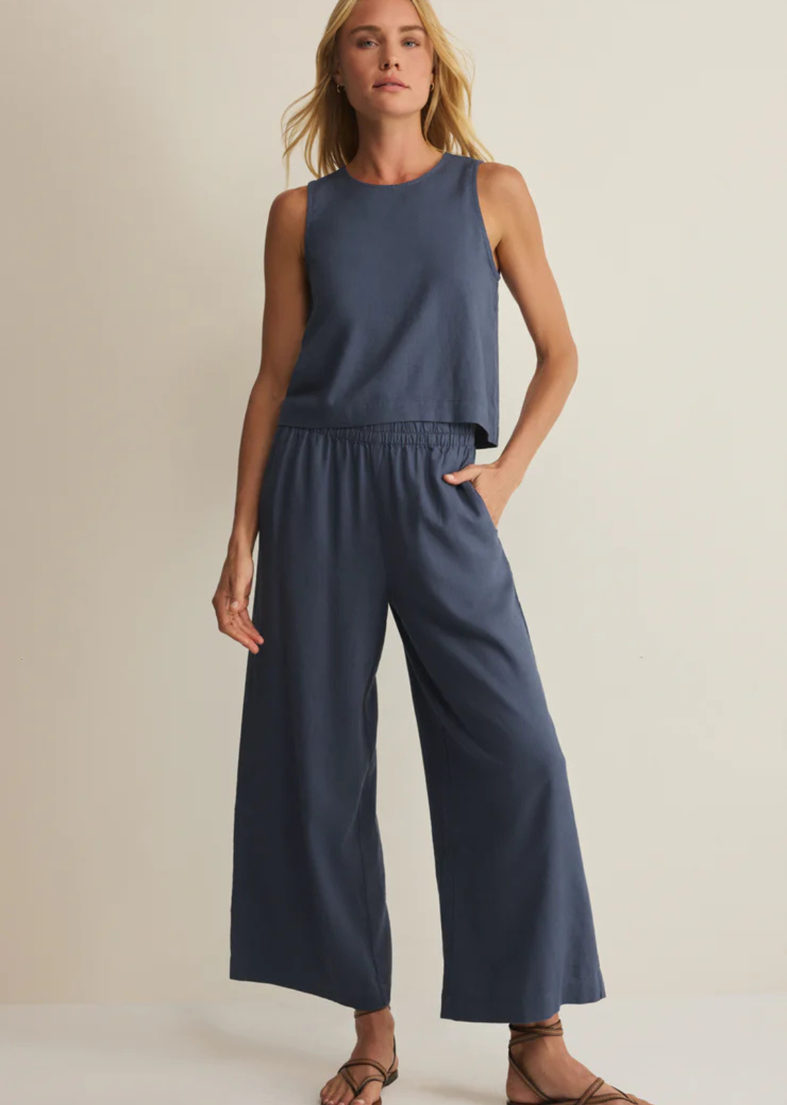 Z Supply Scout Linen Pant - Vintage Indigo
