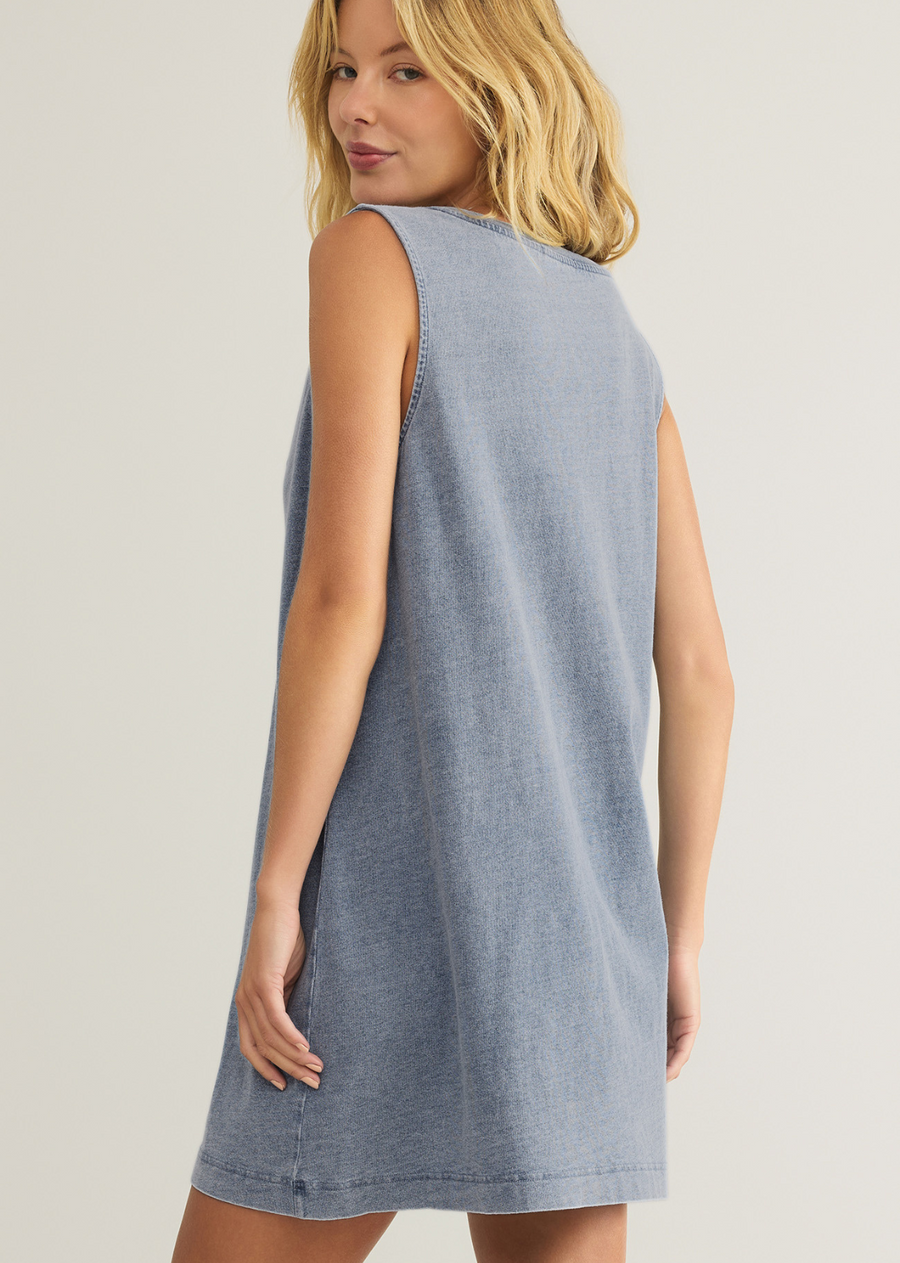 Z Supply Sloane V-Neck Knit Denim Dress