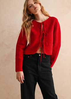 Zoey Tie Front Cardigan - Denise Boutique