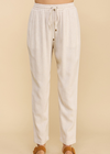 Allie Rose Elastic Waist Soft Linen Pants  AP5937