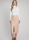Lizzie Leather Midi Skirt