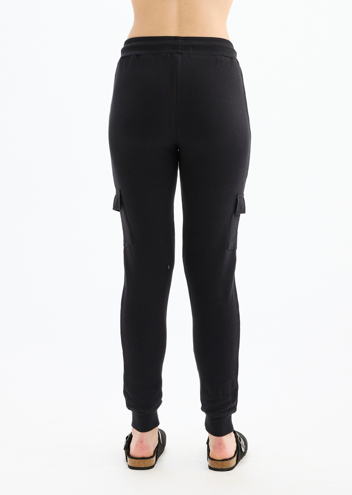 Suzy D | Josephine Jersey Cargo Joggers Black