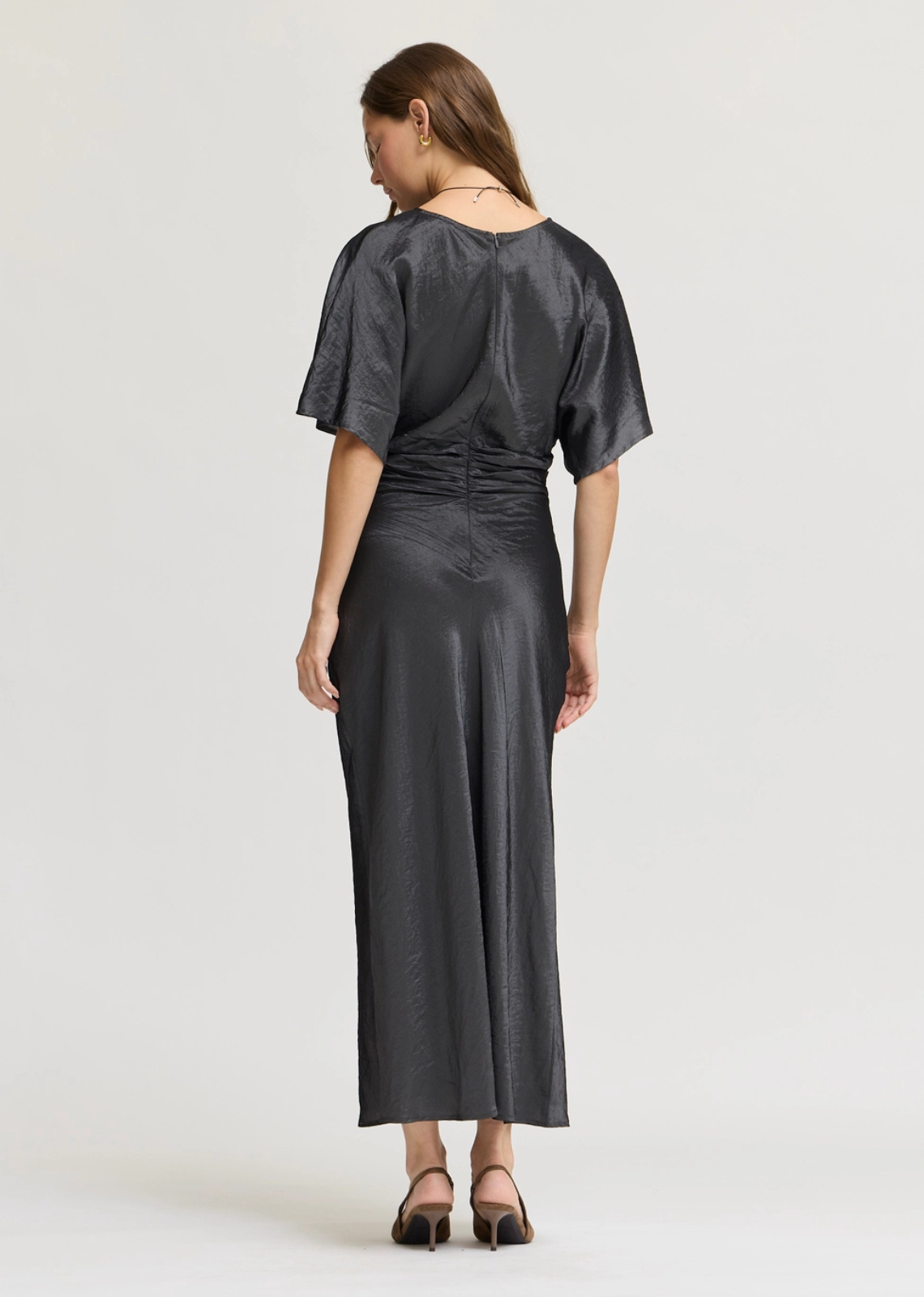 Estelle Ruched Dress - Granite Wash