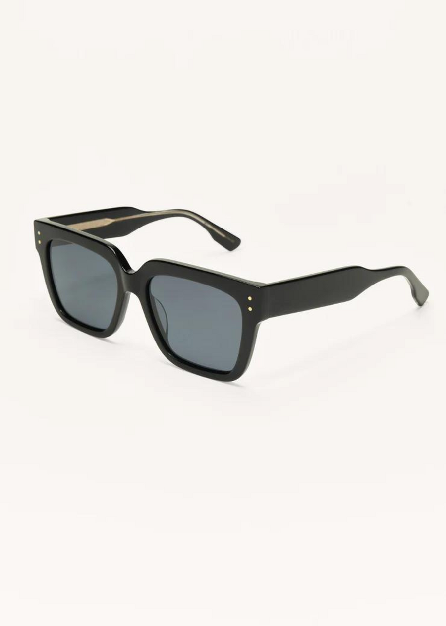 Z Supply Brunch Time Sunglasses- Black-Grey