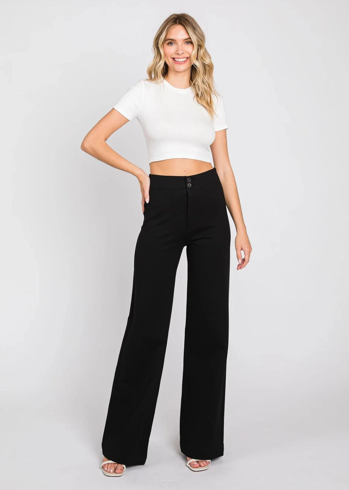 Curvy Day on The Greens Crinkle Wide Leg Palazzo Pants – Shoppe3130