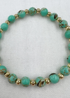 Sunshine Bracelet- Turquoise Beads w/ Gold