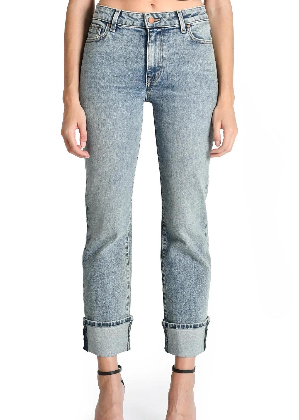Women with Control Petite Prime Stretch Denim with Dip Dyed Hem 