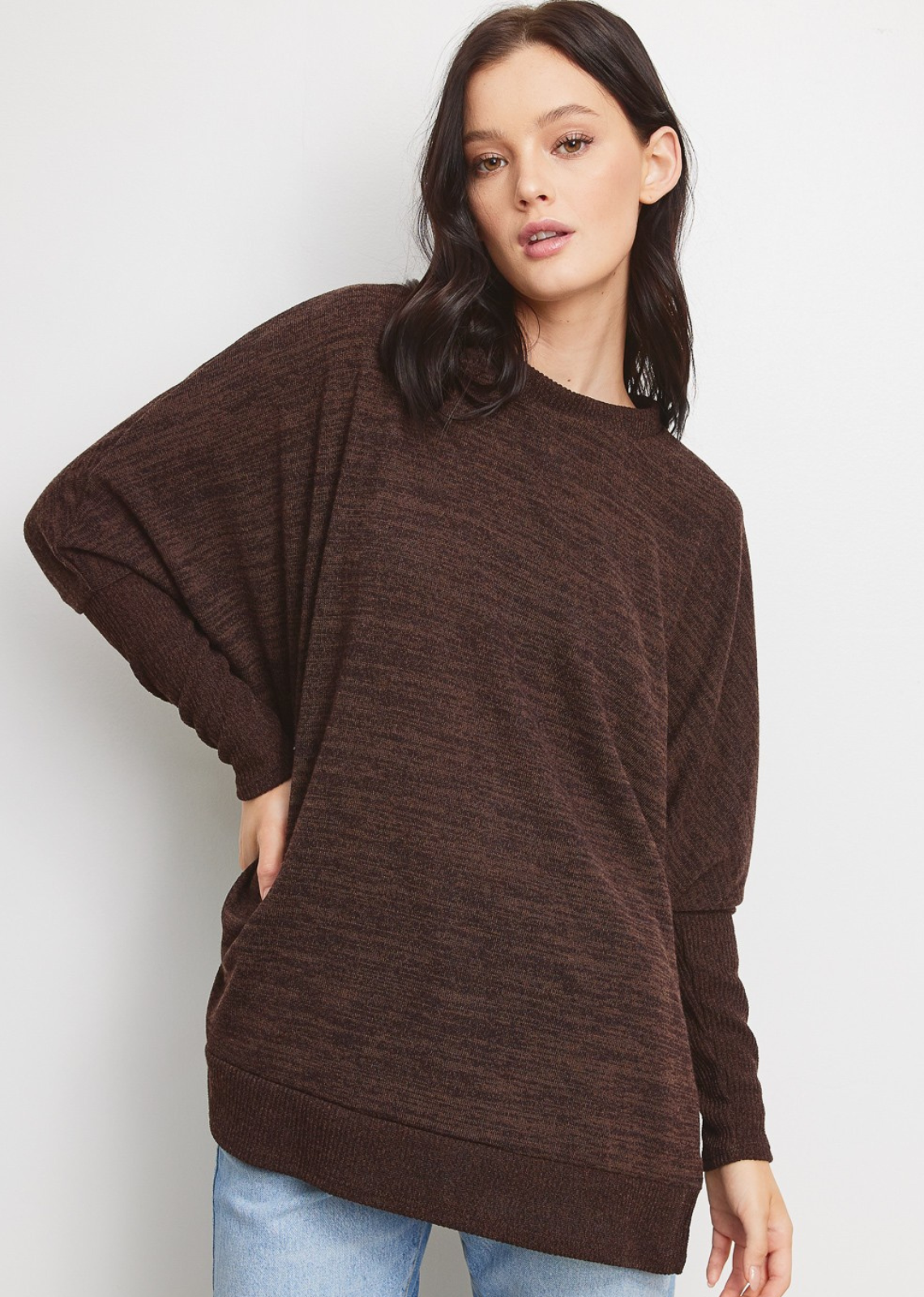 Mara Melange Knit Tunic - deniseboutiques