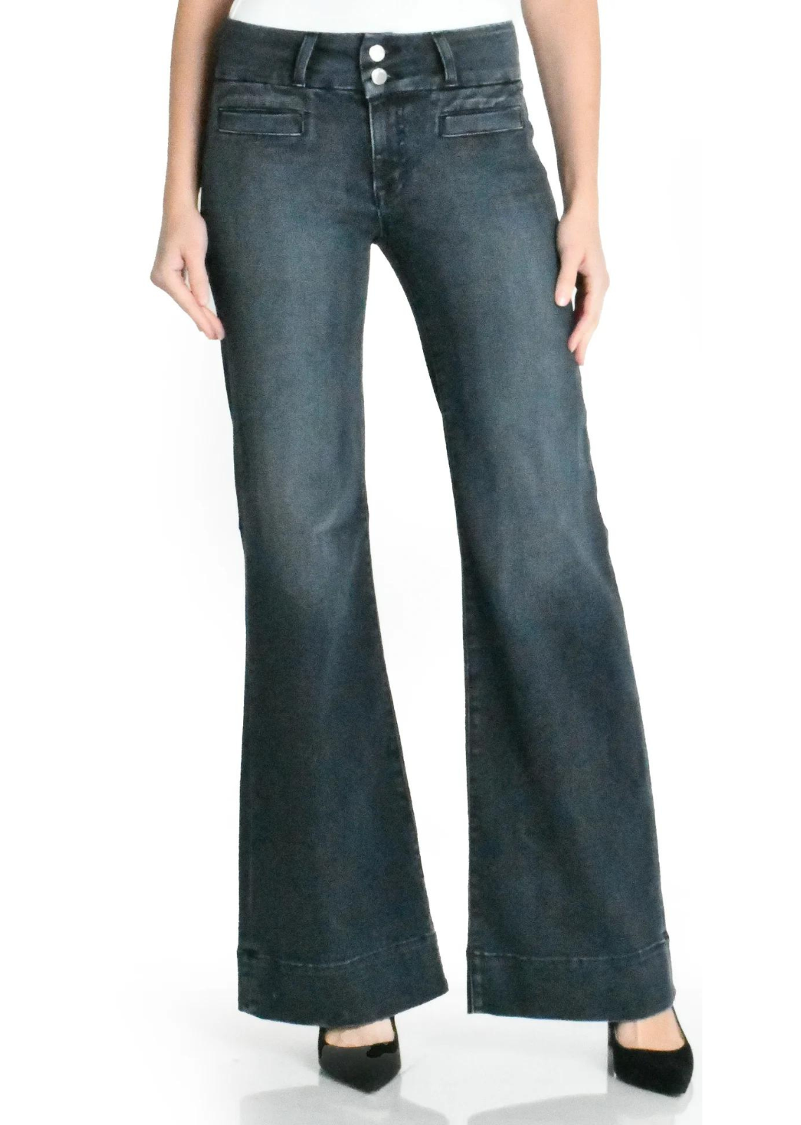 Women's Flare Jeans High Waist Bell Bottom Raw Hem Denim Pants Classic Wide  Leg Pants Vintage Y2K Streetwear Outfits (Khaki,Small) at  Women's  Jeans store