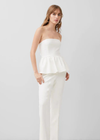 French Connection Whisper Strapless Peplum Top