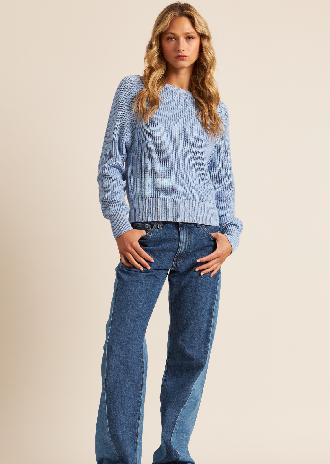Heart's Desire Color Block Sweater- Mauve, Grey, & Denim Blue – The Pulse  Boutique