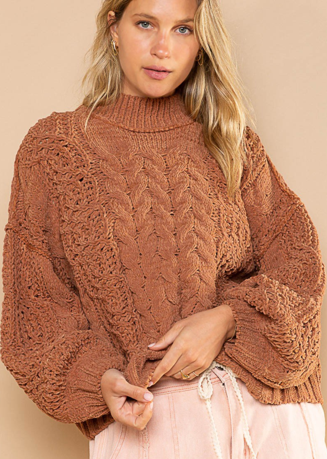 Lucky Brand Womens Chenille Pullover Sweater