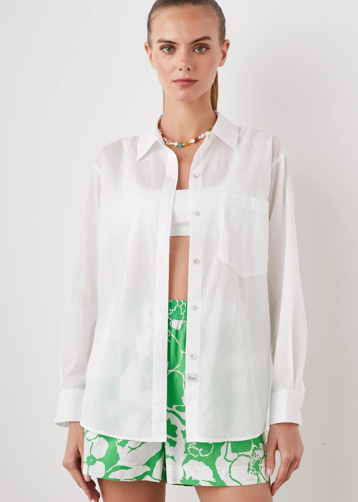 Rails Arlo Button Up Beach White Denise Boutique