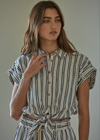 By Together Fremont Striped Tie Top