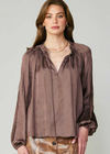 Current Air- Lace Sleeve Ruffle Blouse