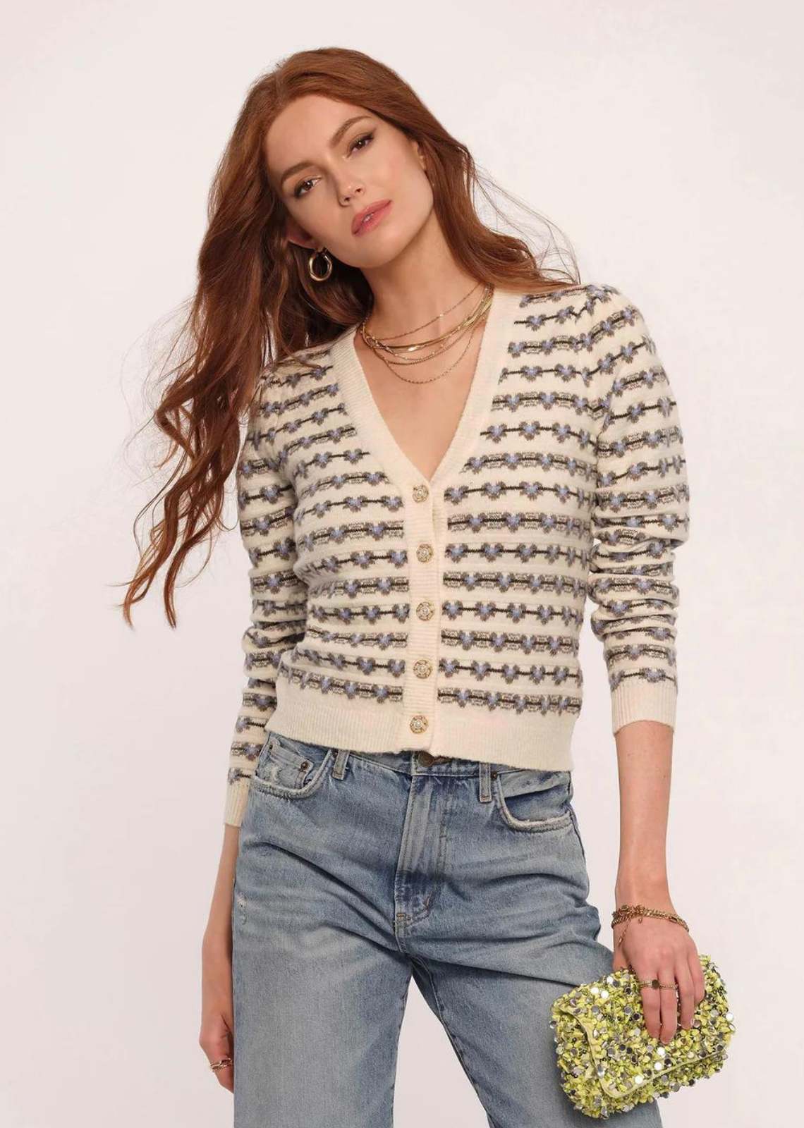 Bri Pointelle Knit Sweater in Ivory by Heartloom