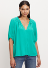Velvet Alegra DS Rayon Challis Top Perfect blouse to pair with jeans or a pants. Dress it up or down!