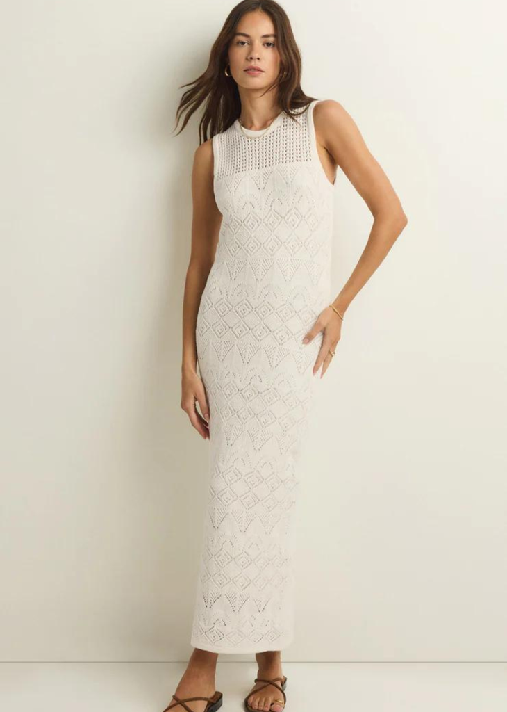 Z Supply Mallorca Crochet Midi Dress